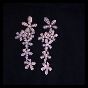 Beautiful crystal earrings!Comes w/free pair!!